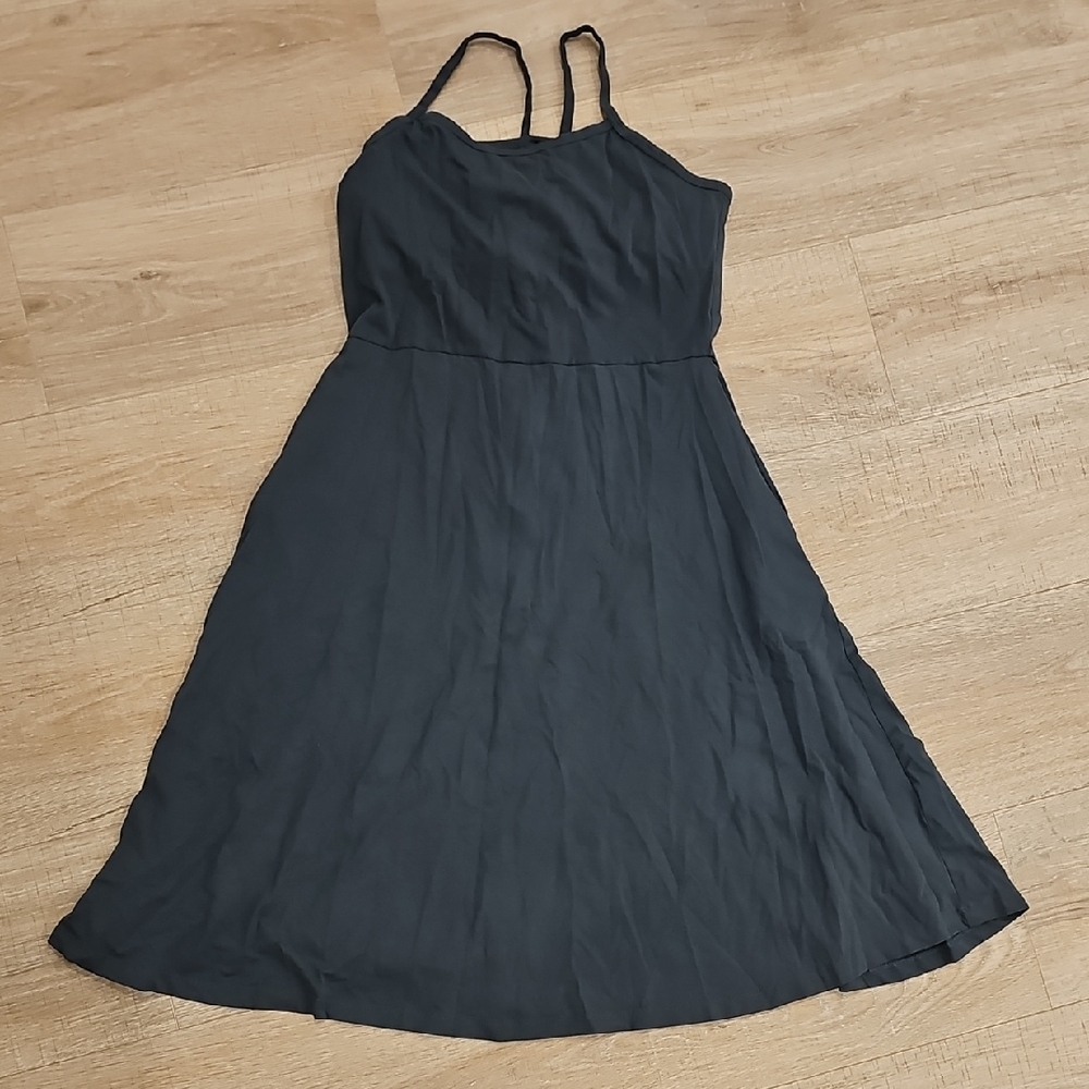 Pact Black Midi Dress with Spaghetti Straps